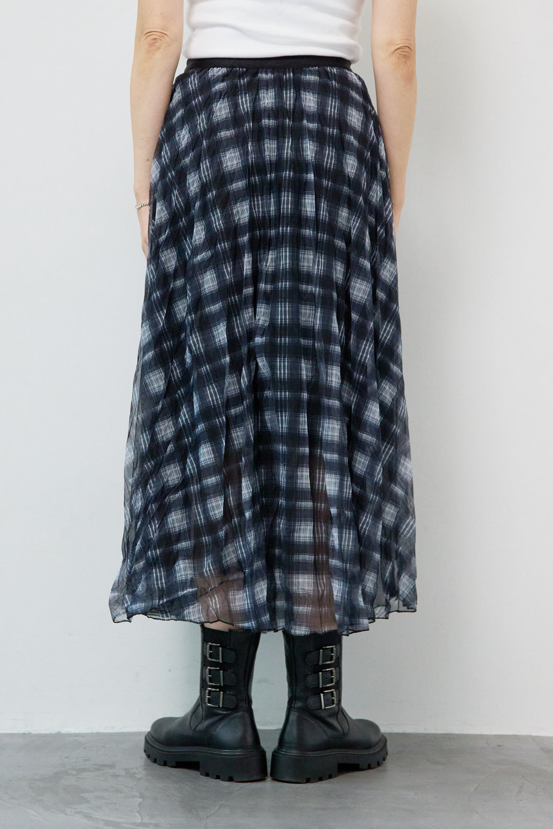 チェックワッシャースカート