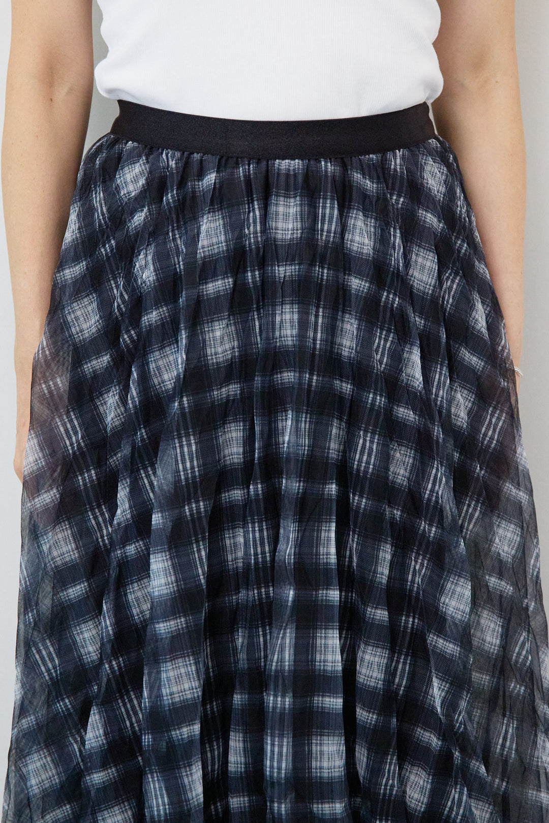 チェックワッシャースカート