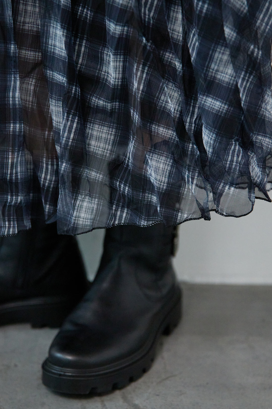 チェックワッシャースカート