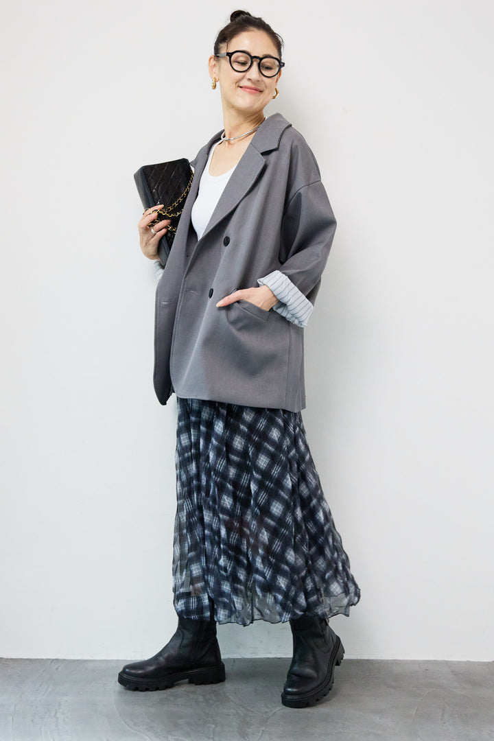 チェックワッシャースカート