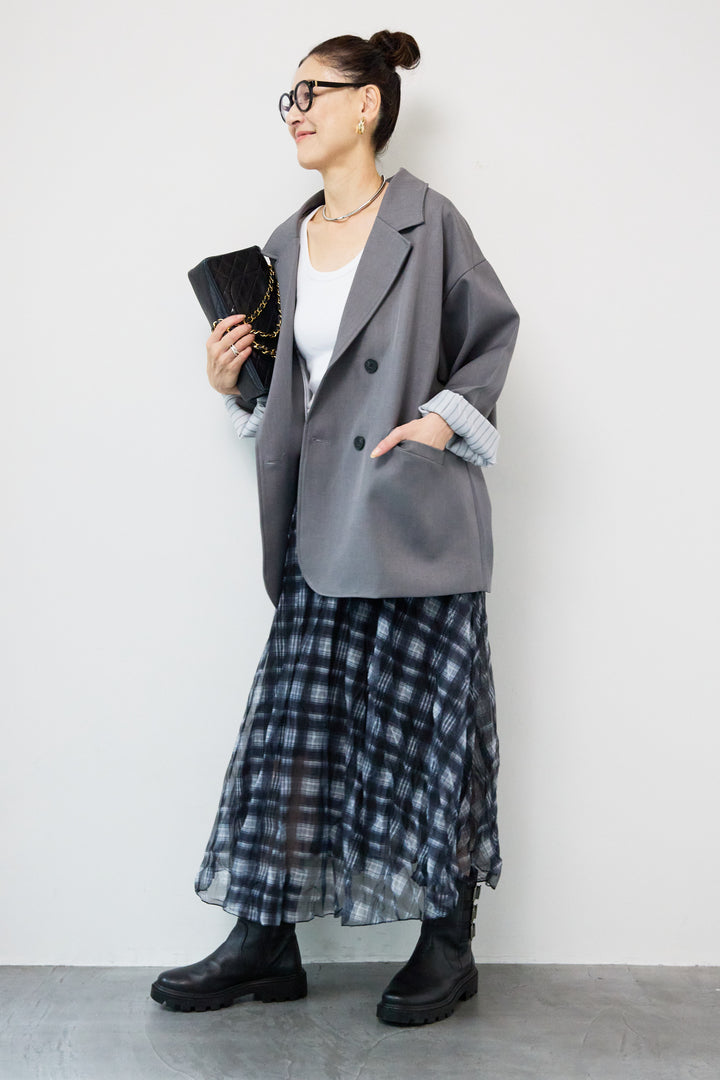 チェックワッシャースカート