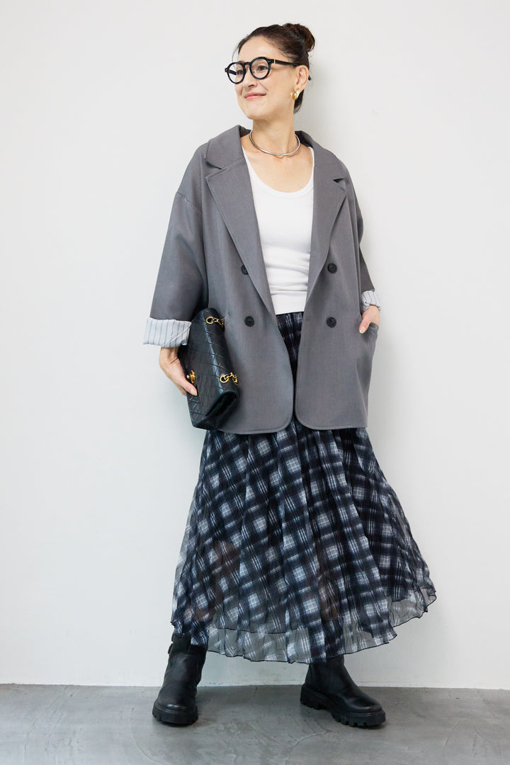 チェックワッシャースカート