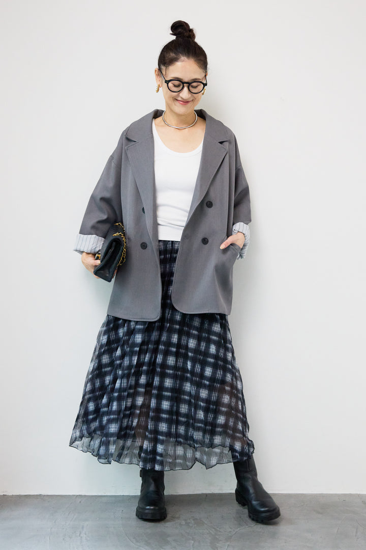 チェックワッシャースカート