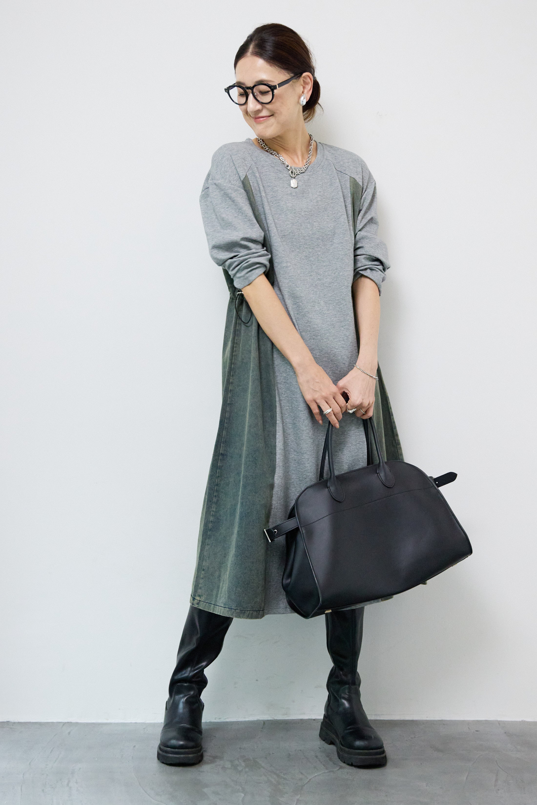 デニム切替カットワンピース – plusotoha