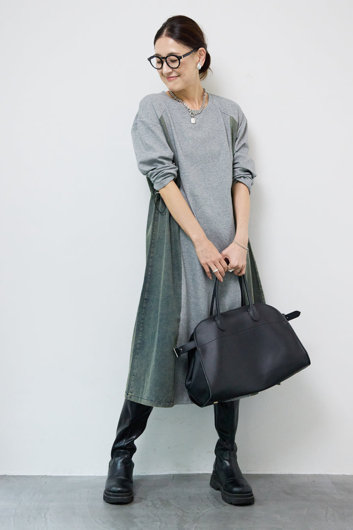 デニム切替カットワンピース