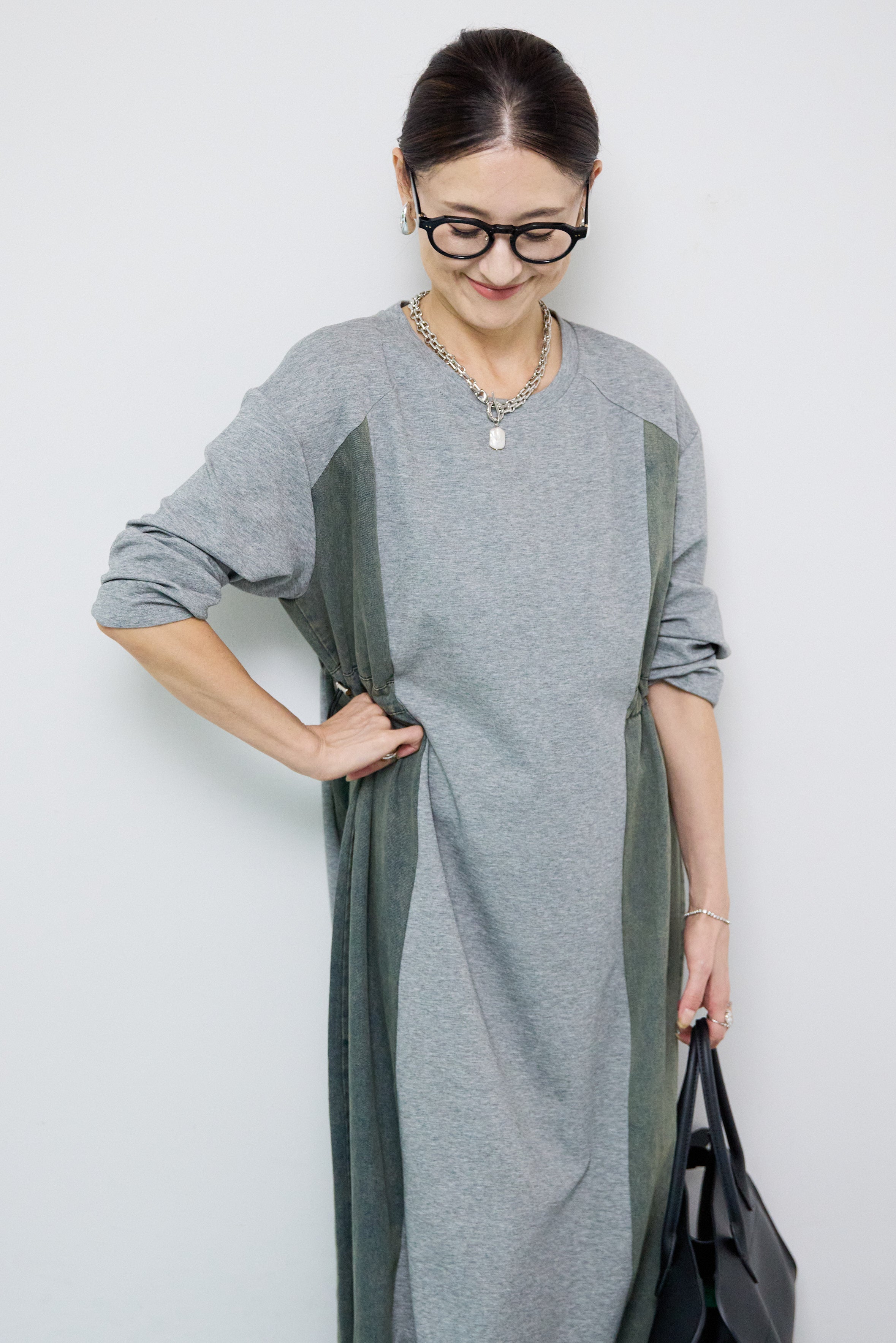 デニム切替カットワンピース – plusotoha