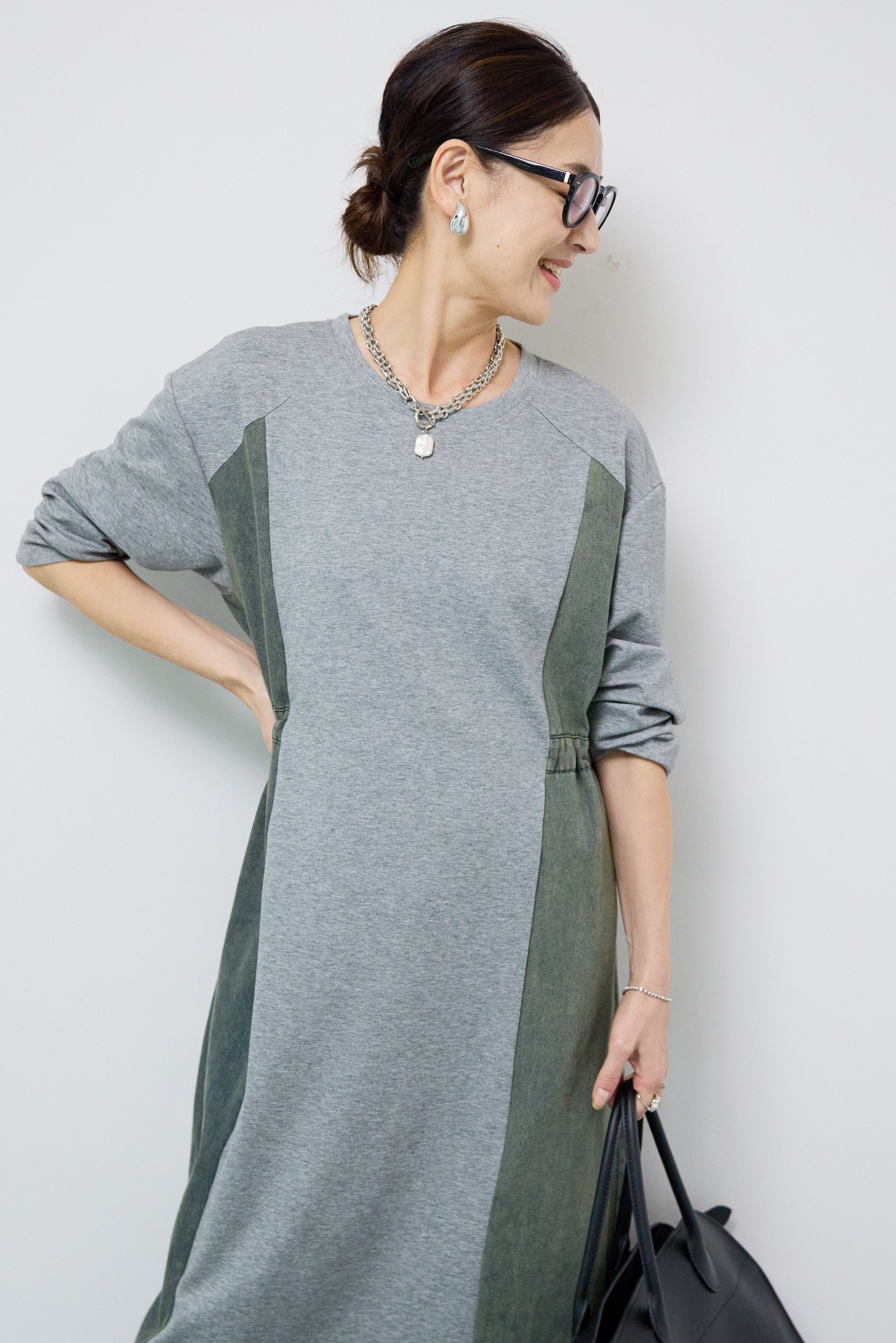 デニム切替カットワンピース – plusotoha