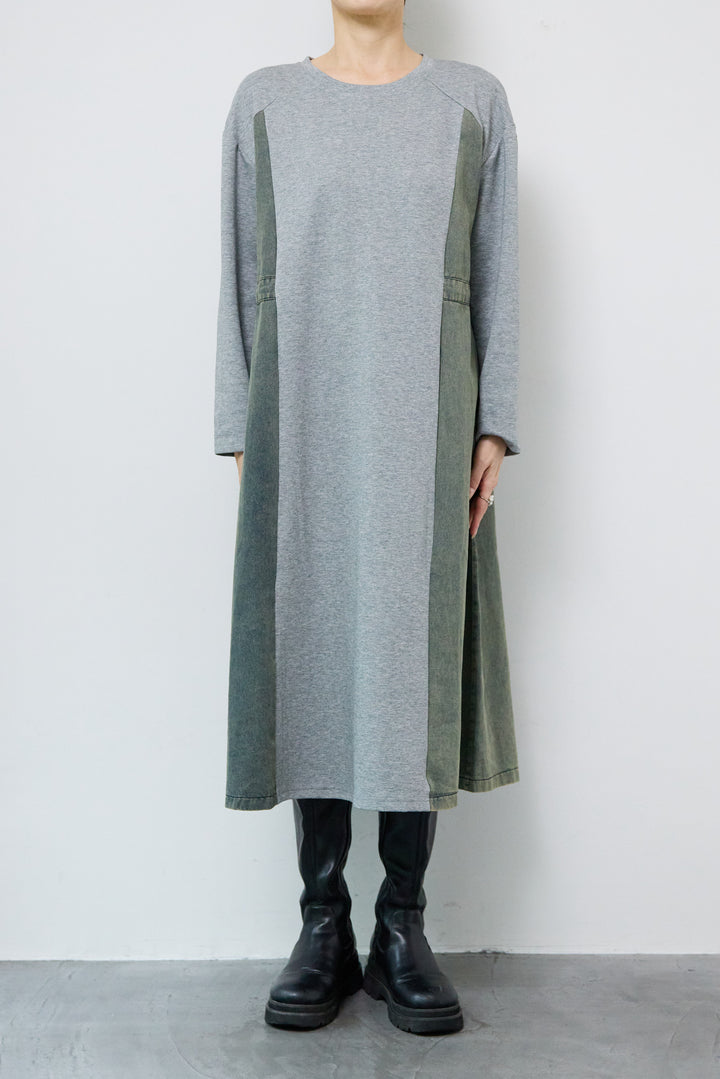 デニム切替カットワンピース