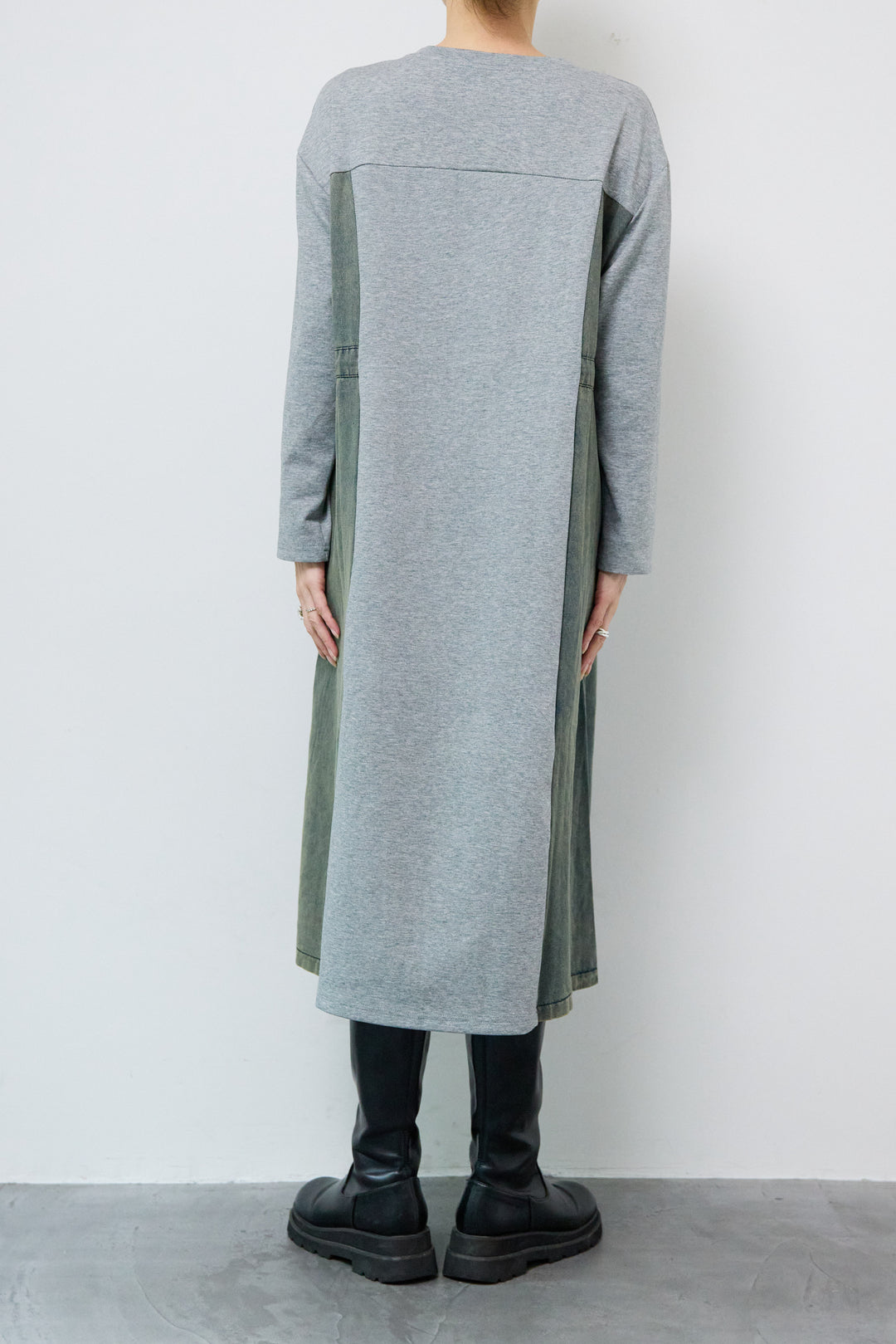 デニム切替カットワンピース