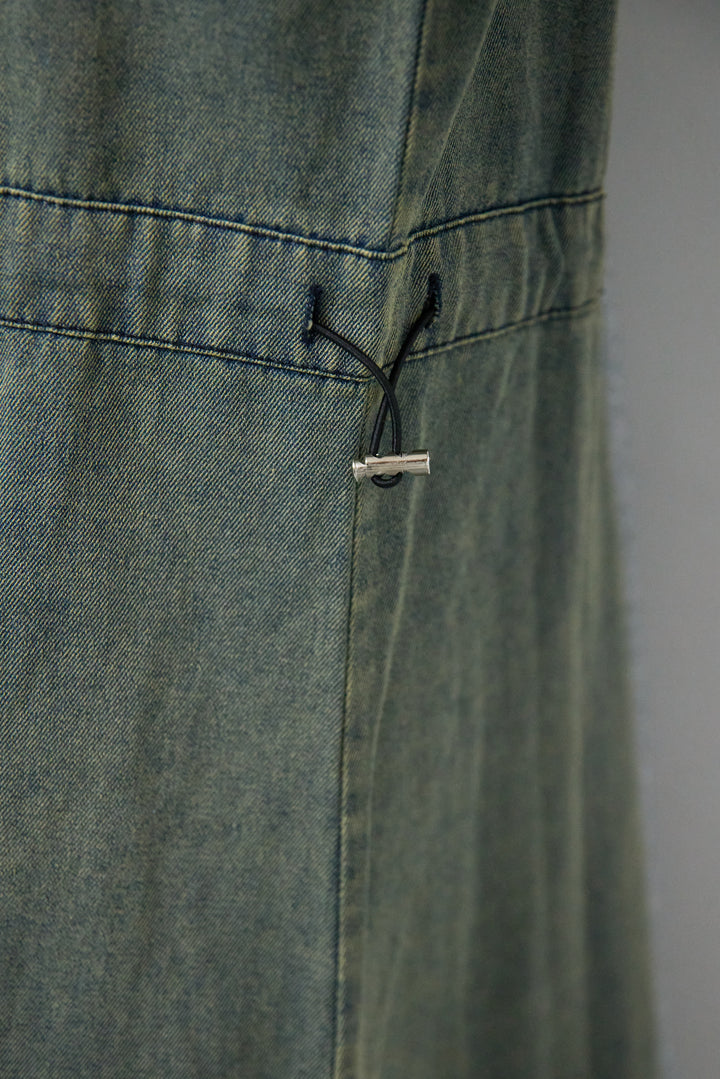 デニム切替カットワンピース