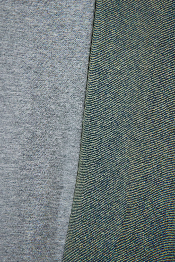 デニム切替カットワンピース