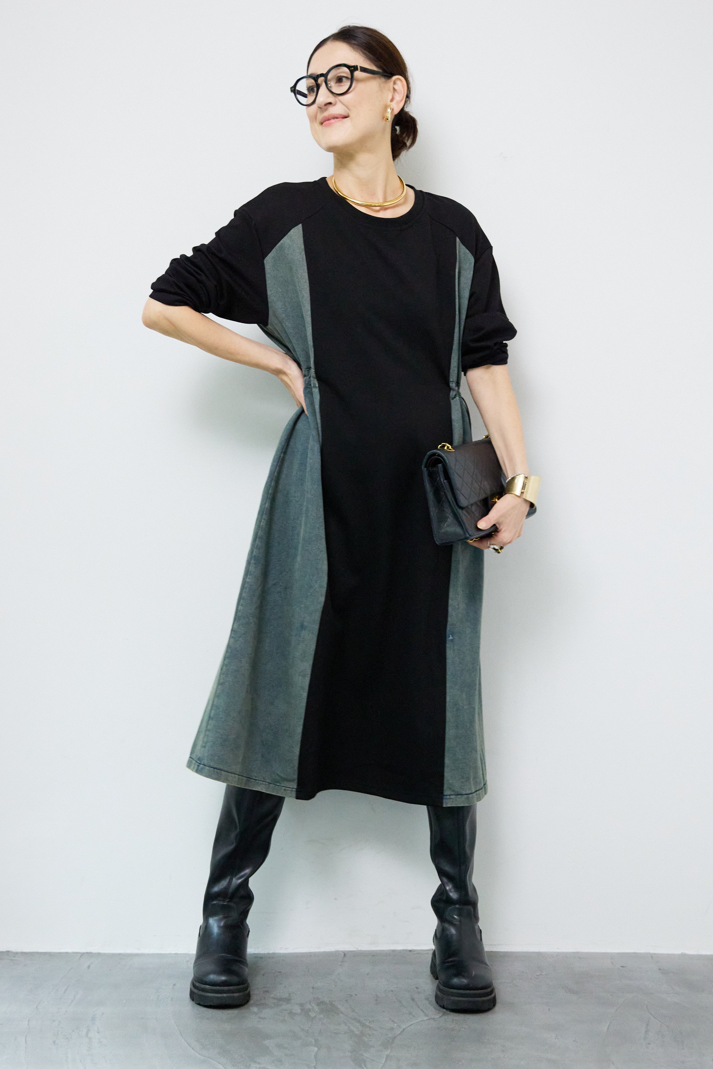 デニム切替カットワンピース – plusotoha