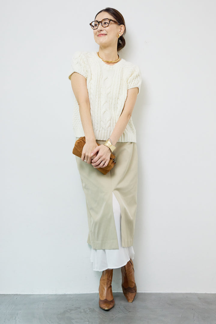 シフォンレイヤードIラインスカート