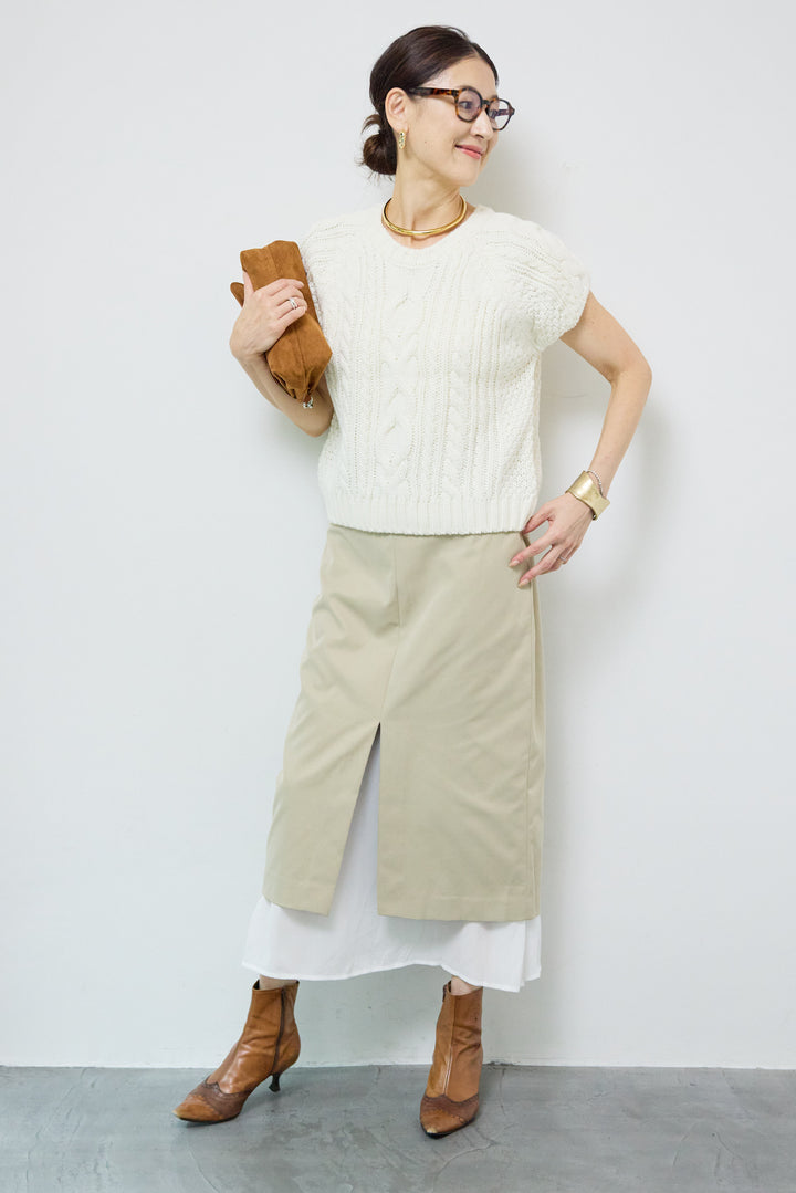 シフォンレイヤードIラインスカート