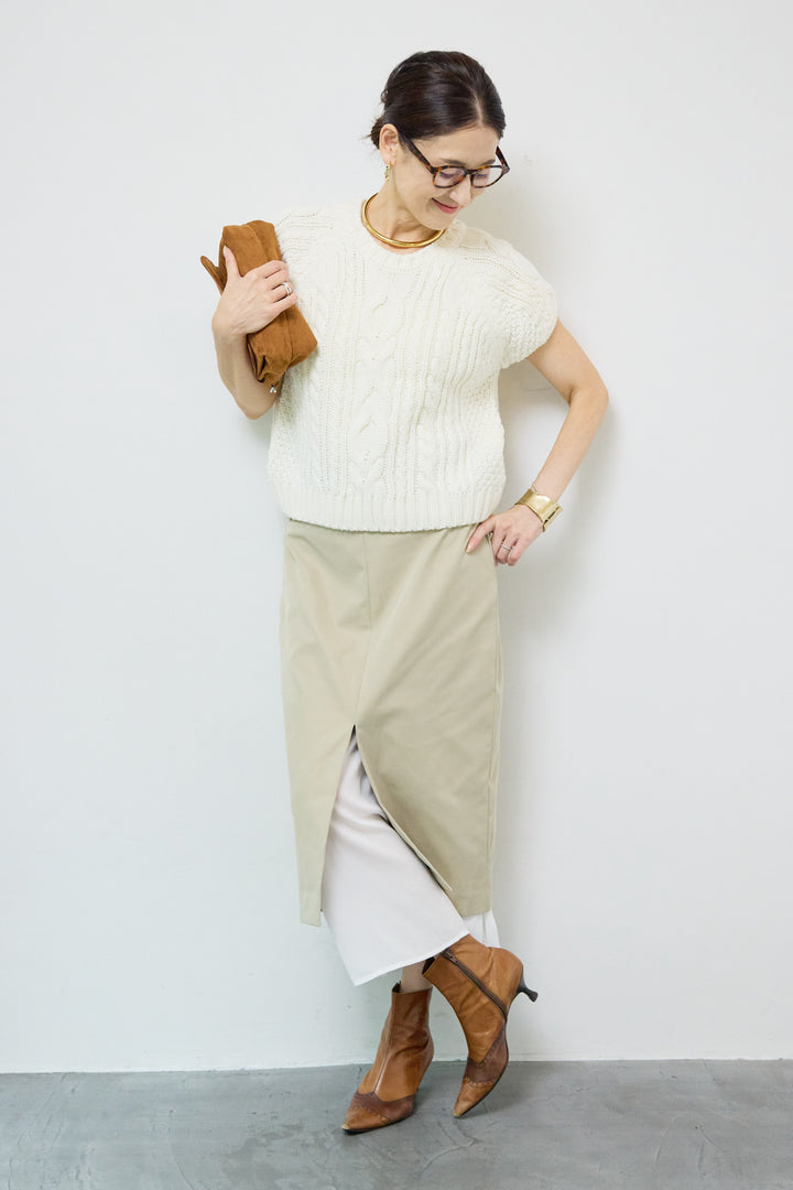 シフォンレイヤードIラインスカート