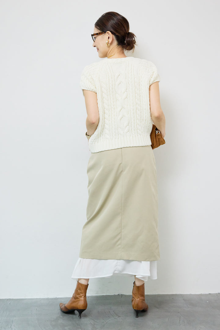 シフォンレイヤードIラインスカート