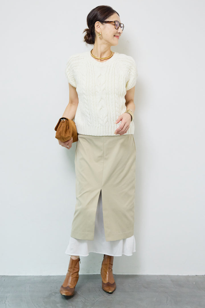 シフォンレイヤードIラインスカート