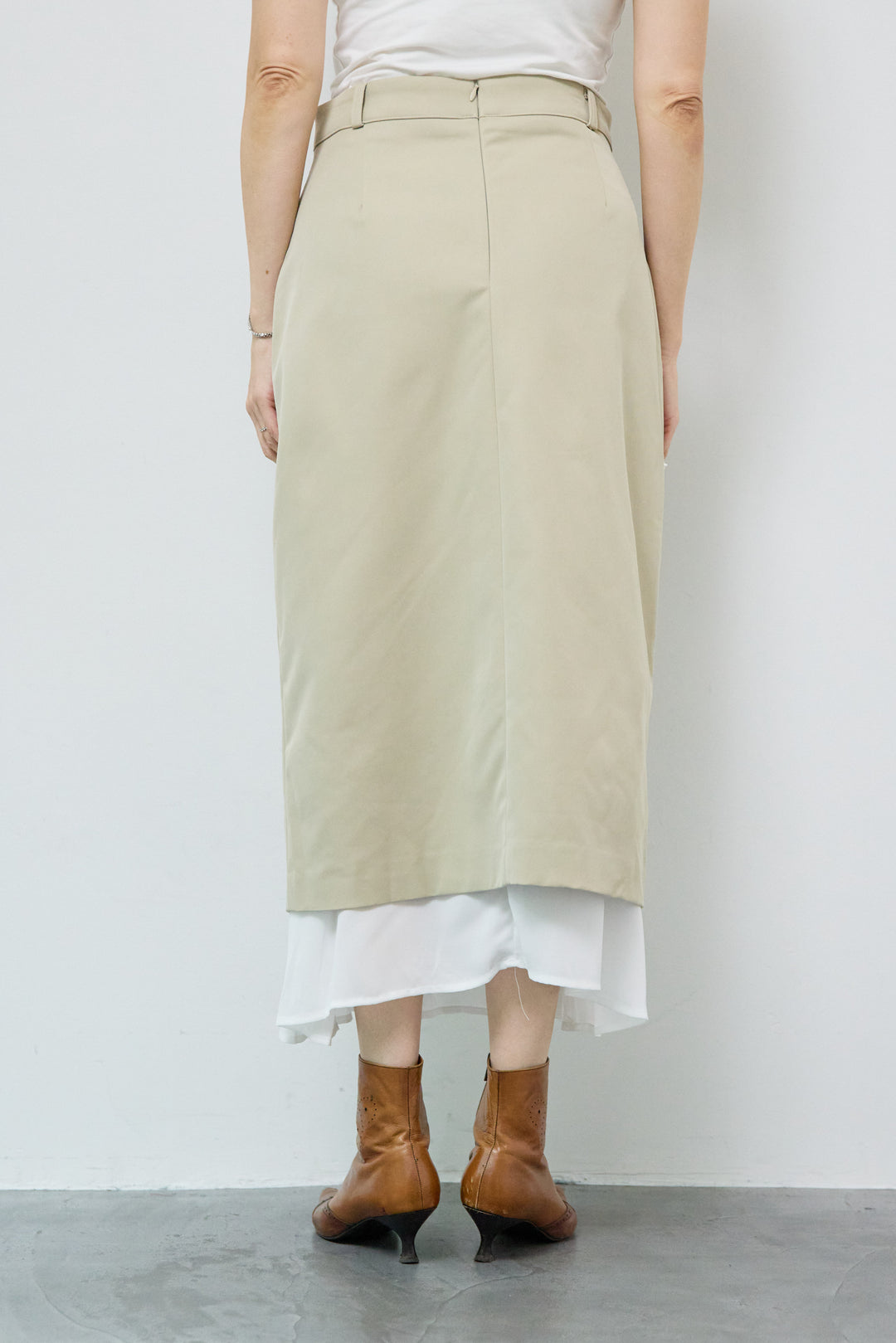 シフォンレイヤードIラインスカート