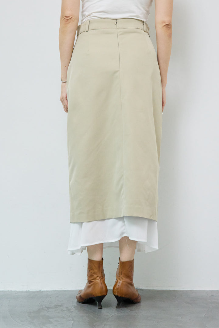 シフォンレイヤードIラインスカート