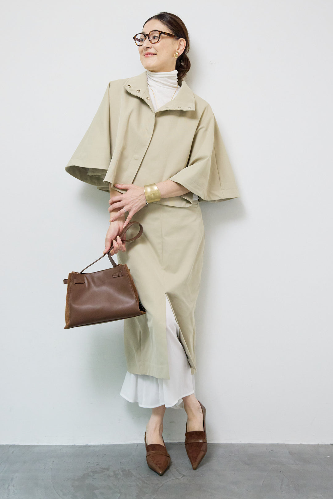 シフォンレイヤードIラインスカート