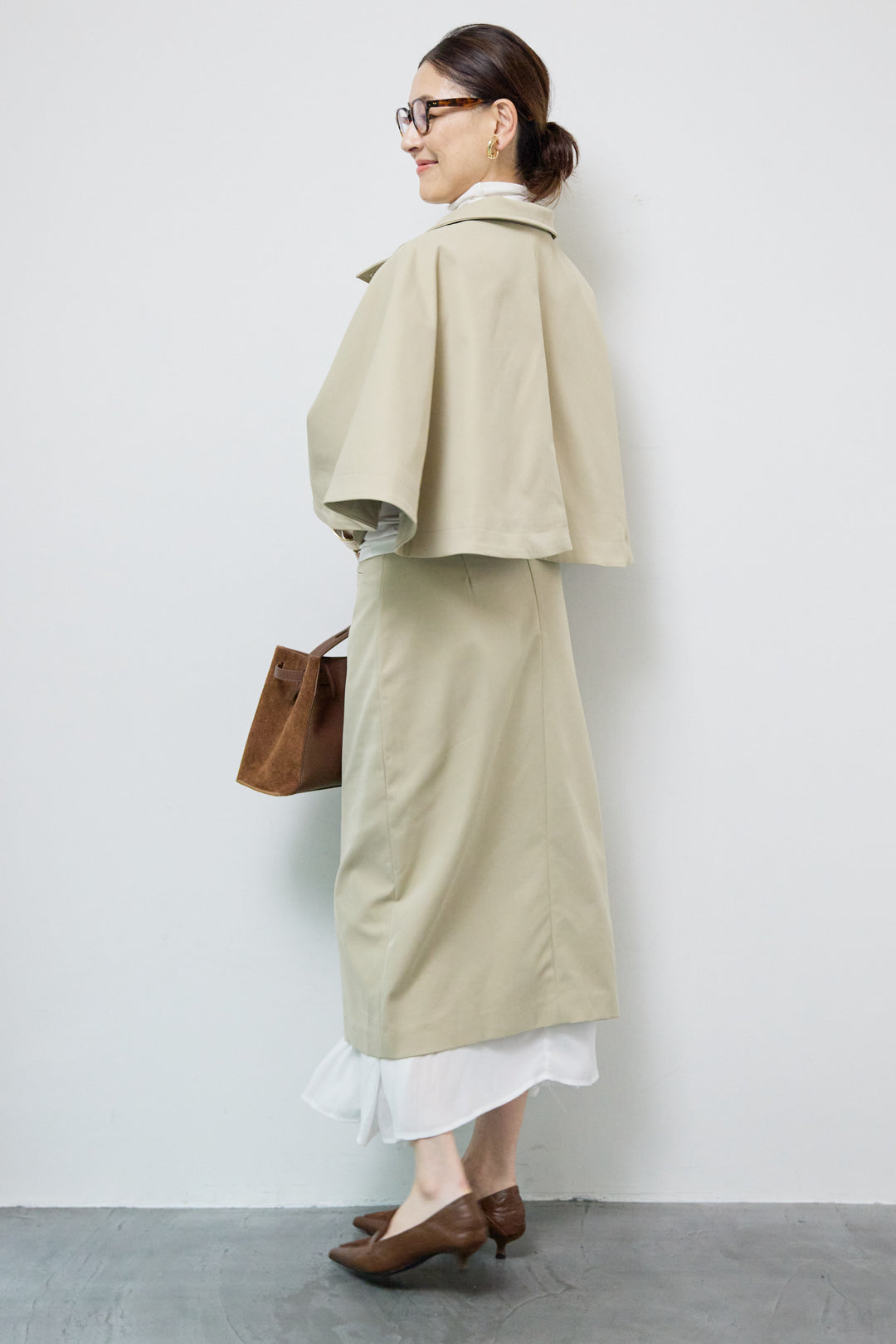 シフォンレイヤードIラインスカート