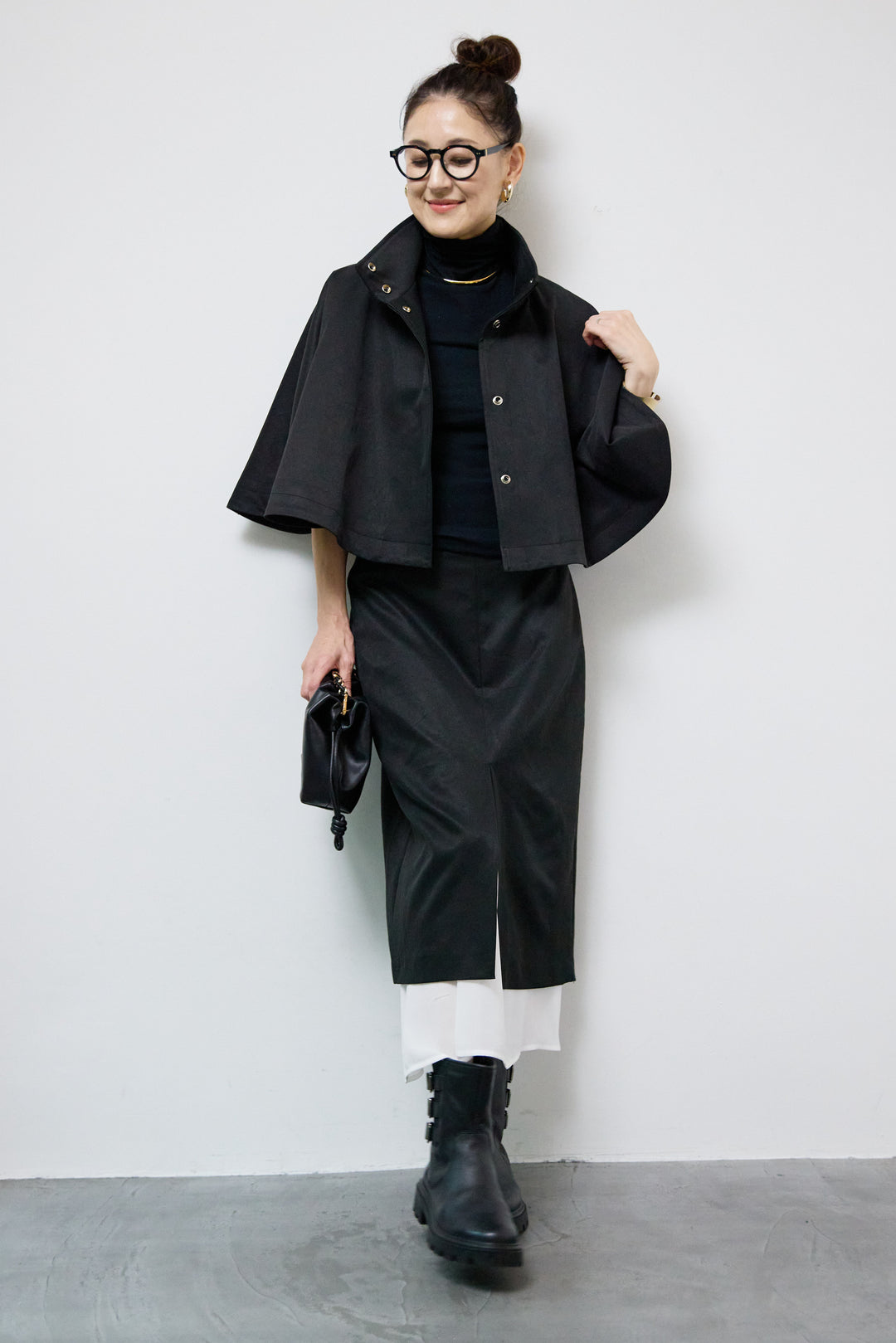 シフォンレイヤードIラインスカート