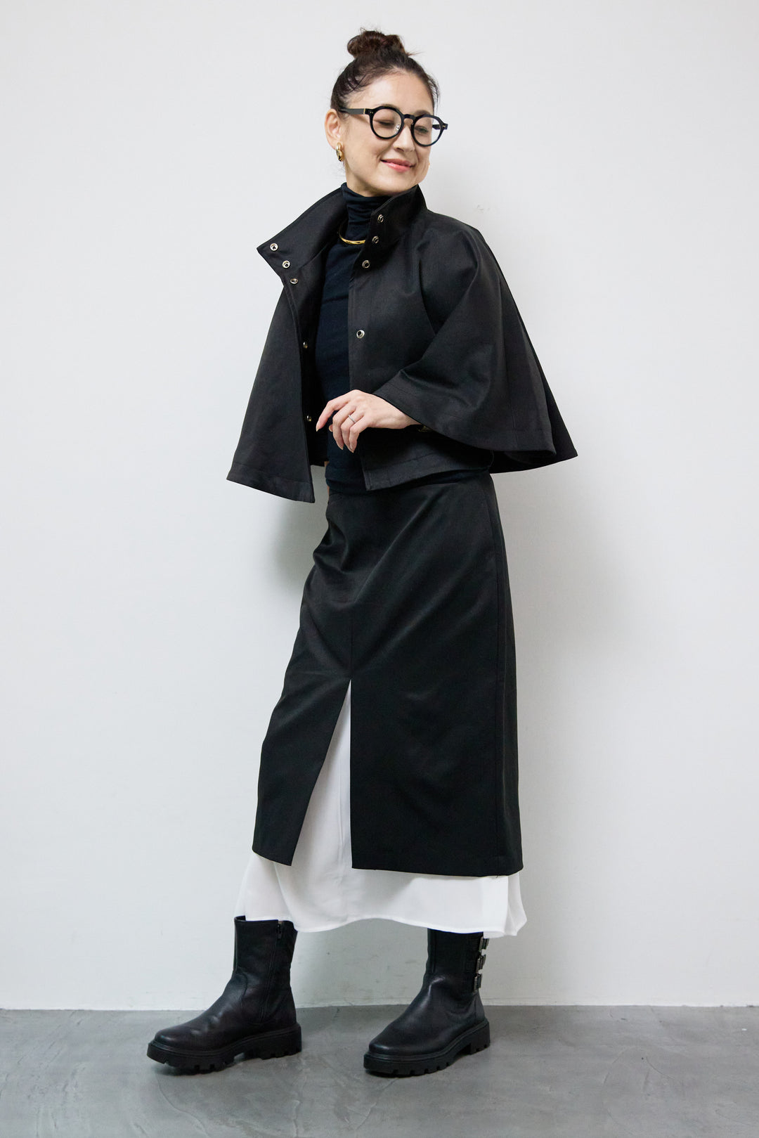 シフォンレイヤードIラインスカート