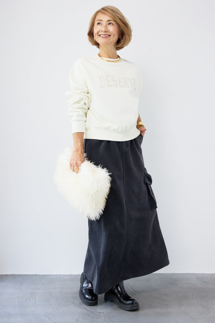 スウェットカーゴスカート