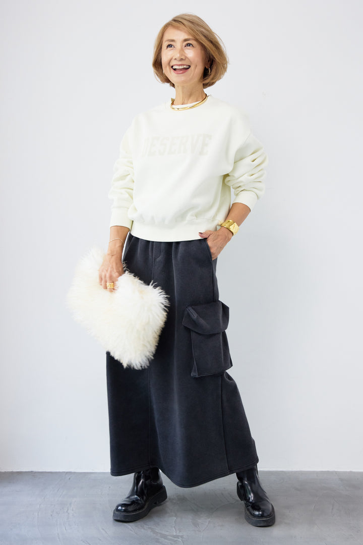 スウェットカーゴスカート