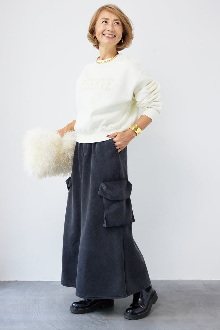 スウェットカーゴスカート