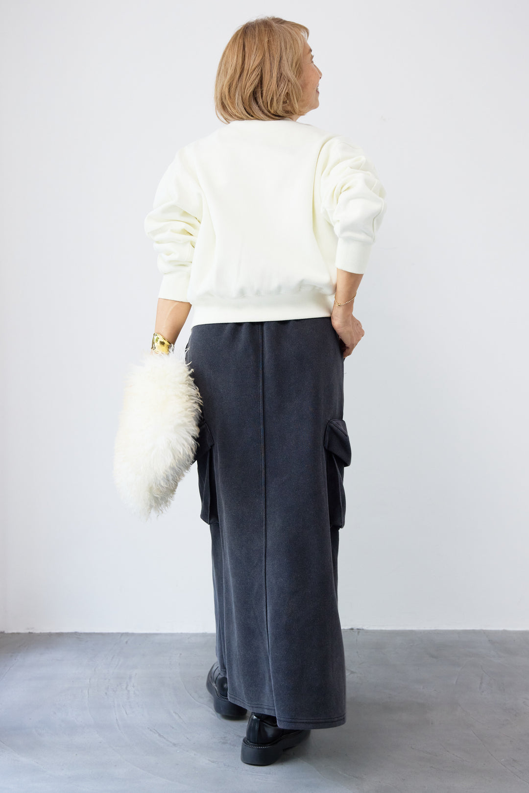 スウェットカーゴスカート