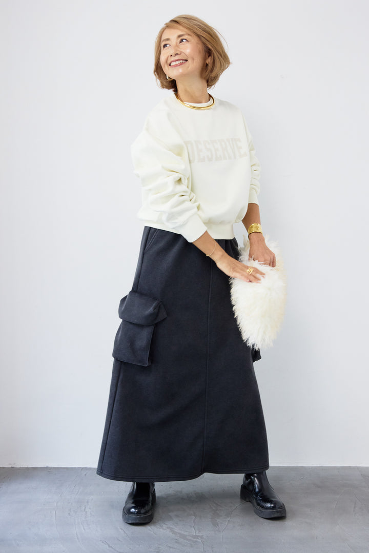 スウェットカーゴスカート