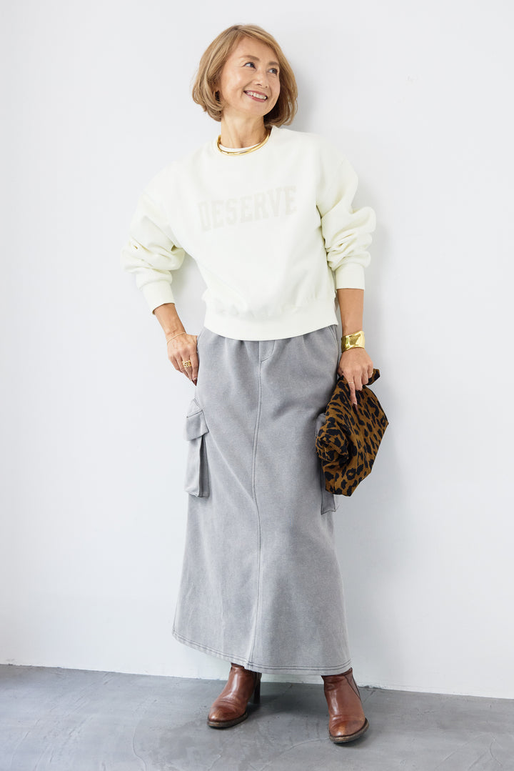 スウェットカーゴスカート