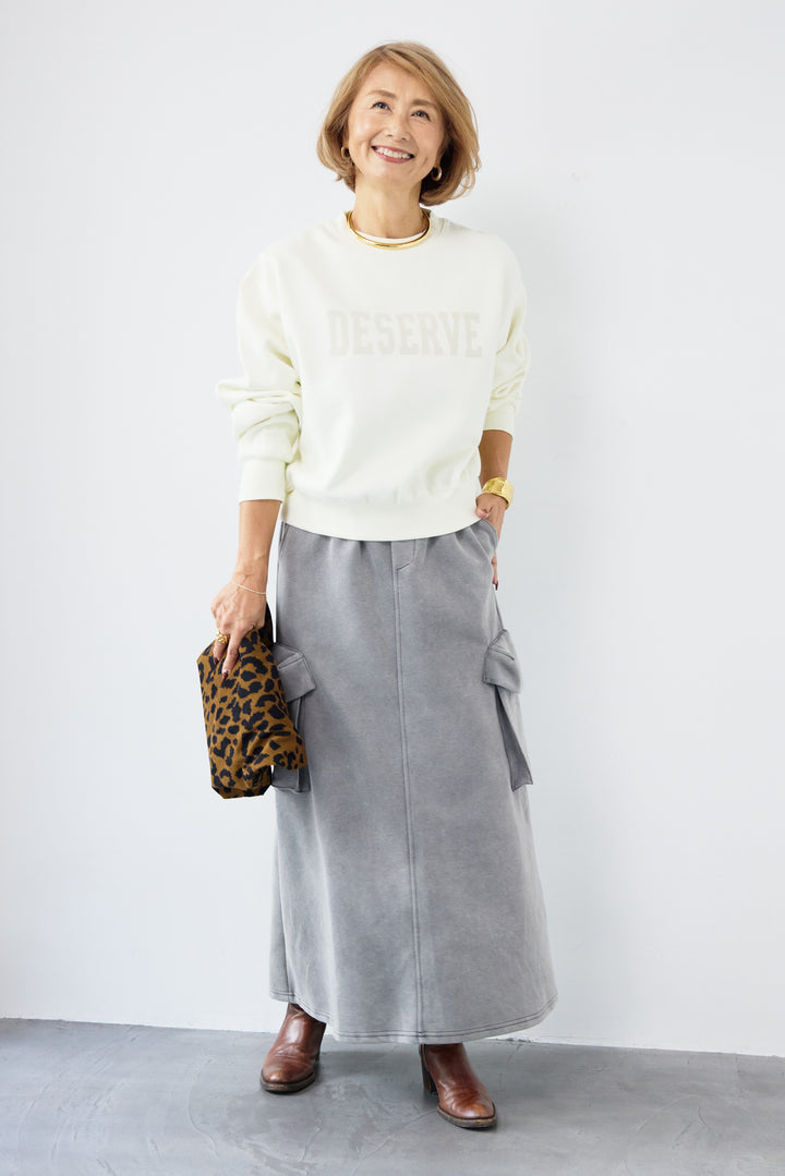 スウェットカーゴスカート