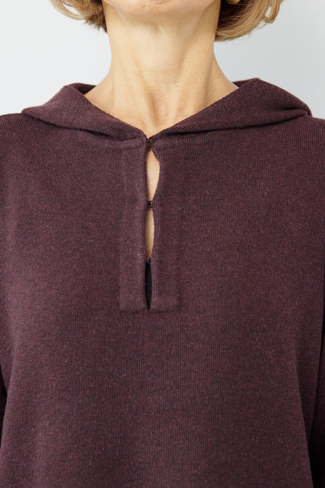 ウールミックス フーディニットワンピース