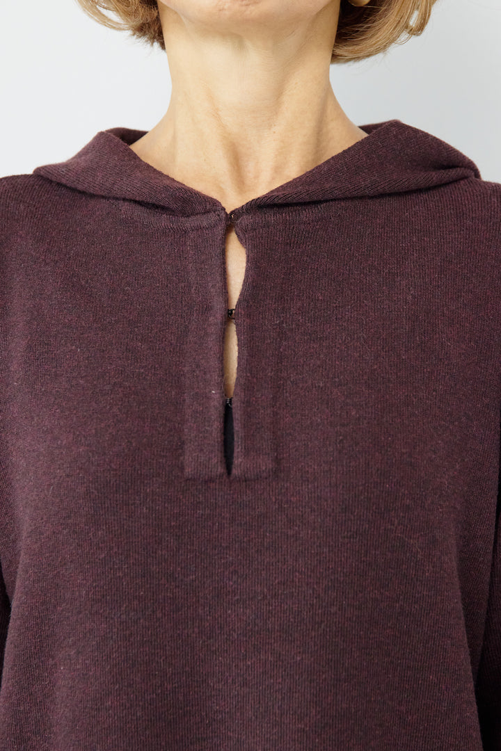 ウールミックス フーディニットワンピース