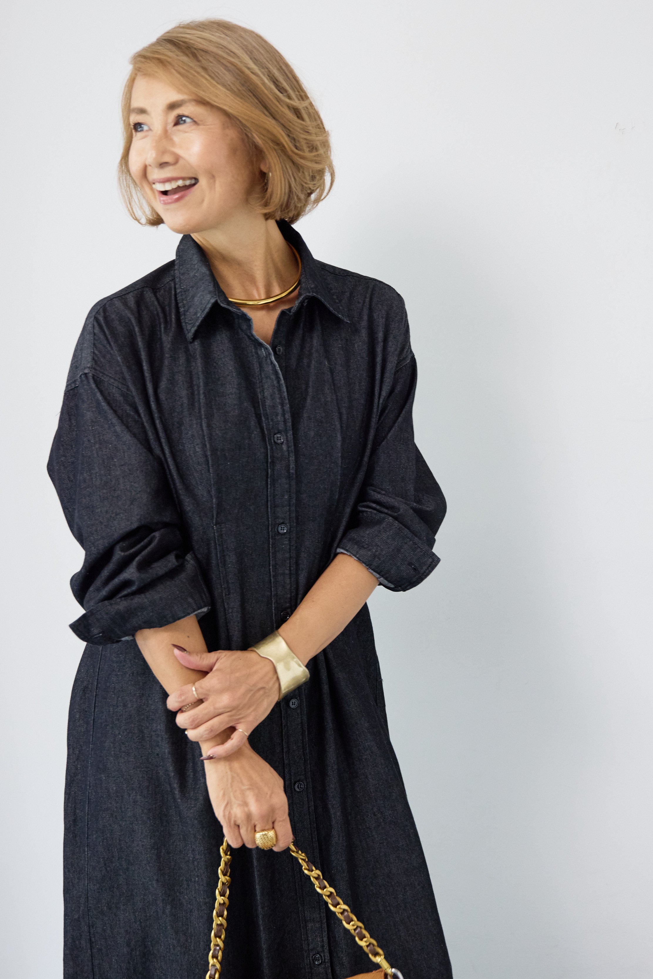 デニムタックシャツワンピース – plusotoha