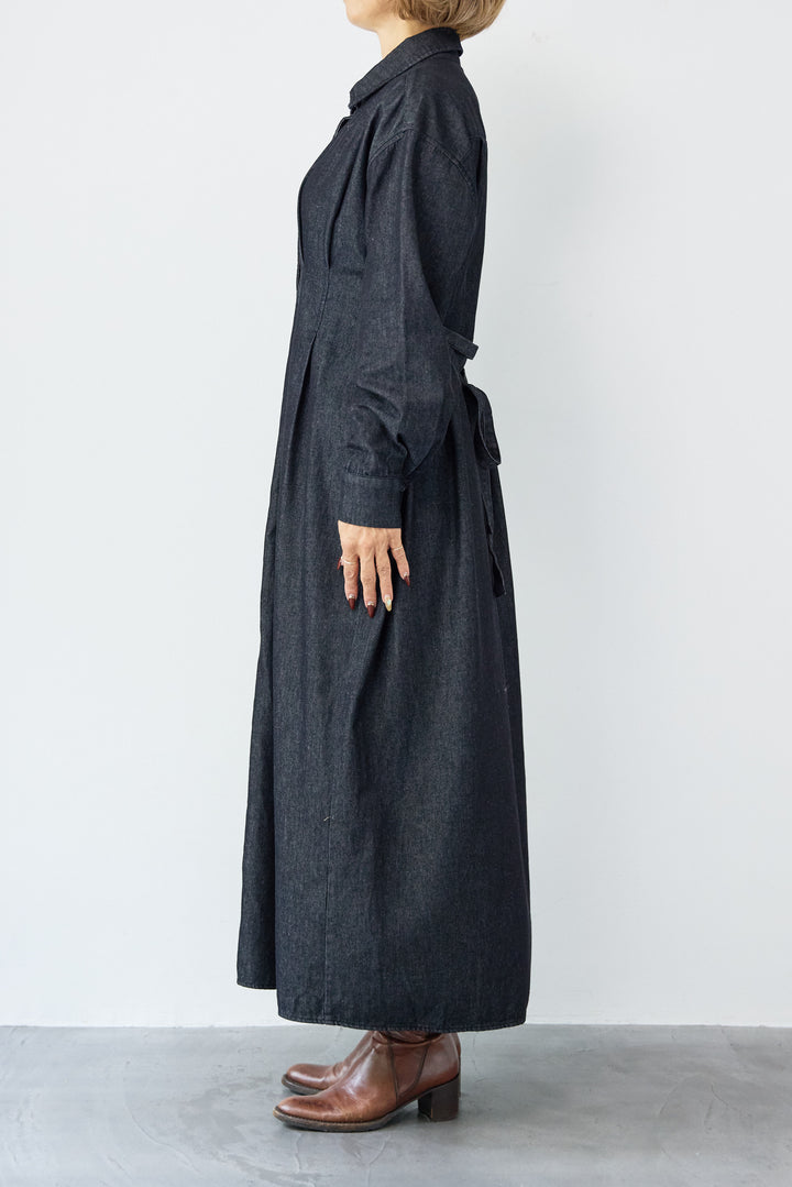 デニムタックシャツワンピース