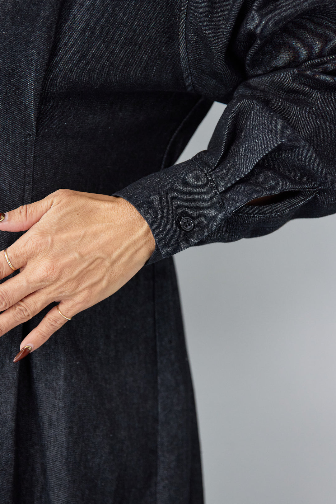 デニムタックシャツワンピース