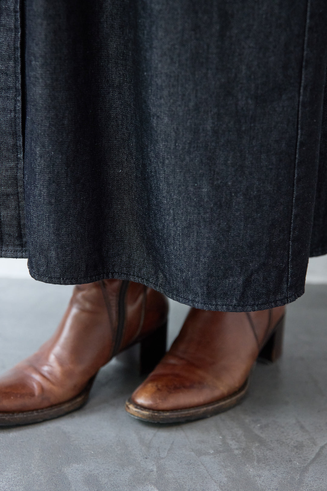 デニムタックシャツワンピース