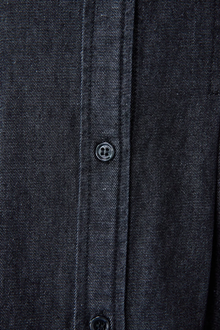 デニムタックシャツワンピース