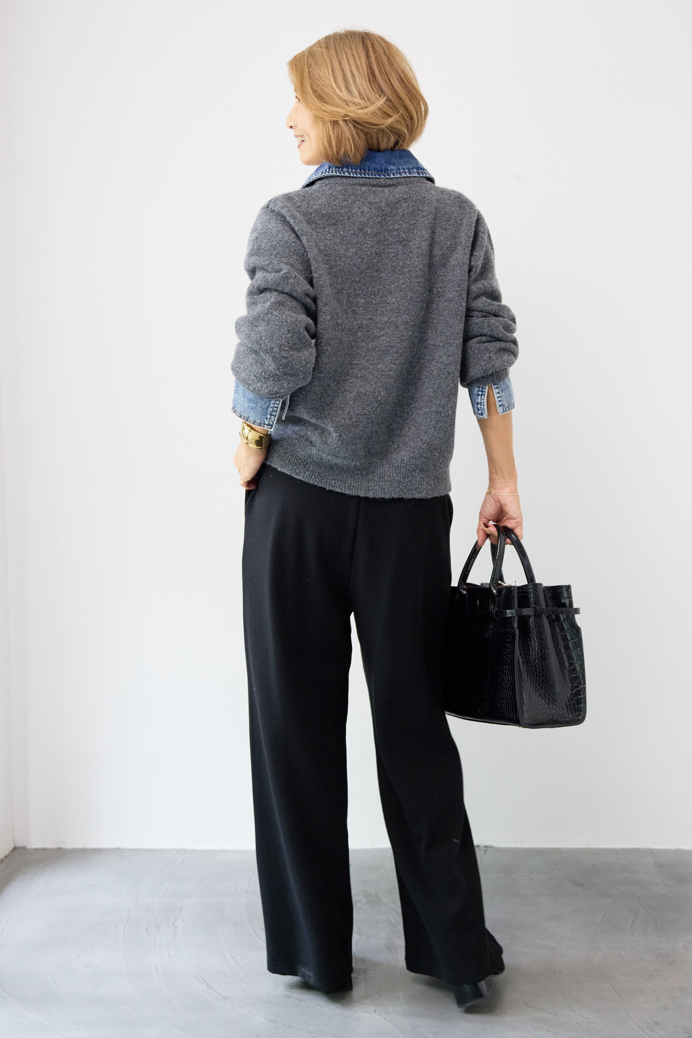 デニム×ニットシャツ – plusotoha