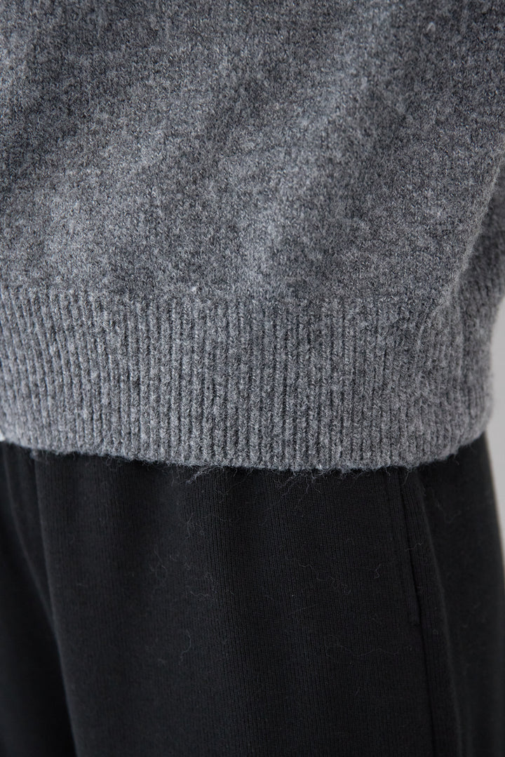 デニム×ニットシャツ