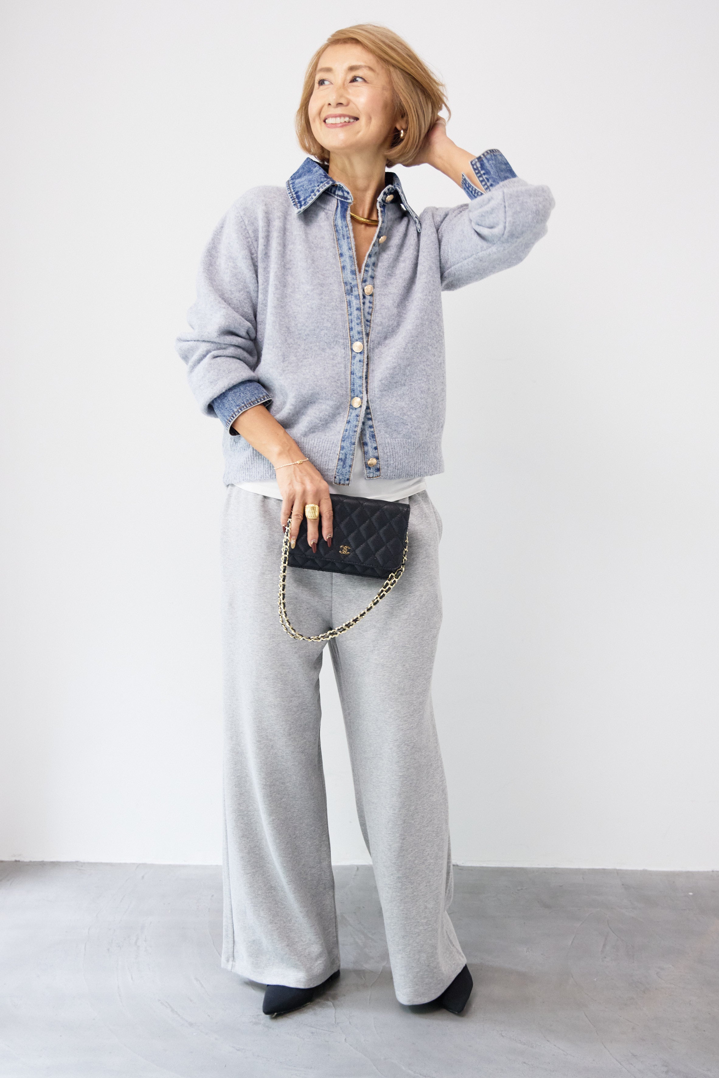 デニム×ニットシャツ – plusotoha