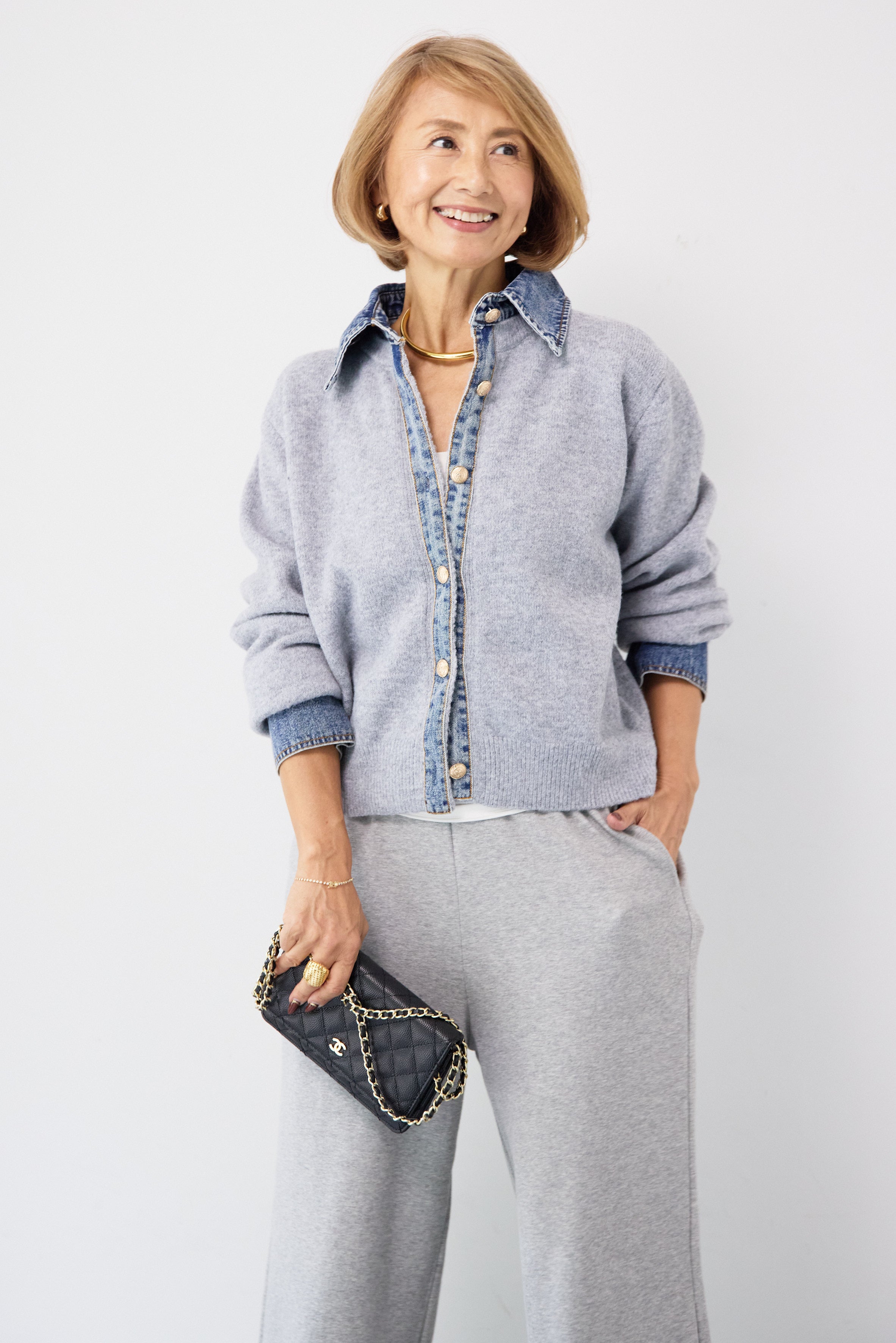 デニム×ニットシャツ – plusotoha