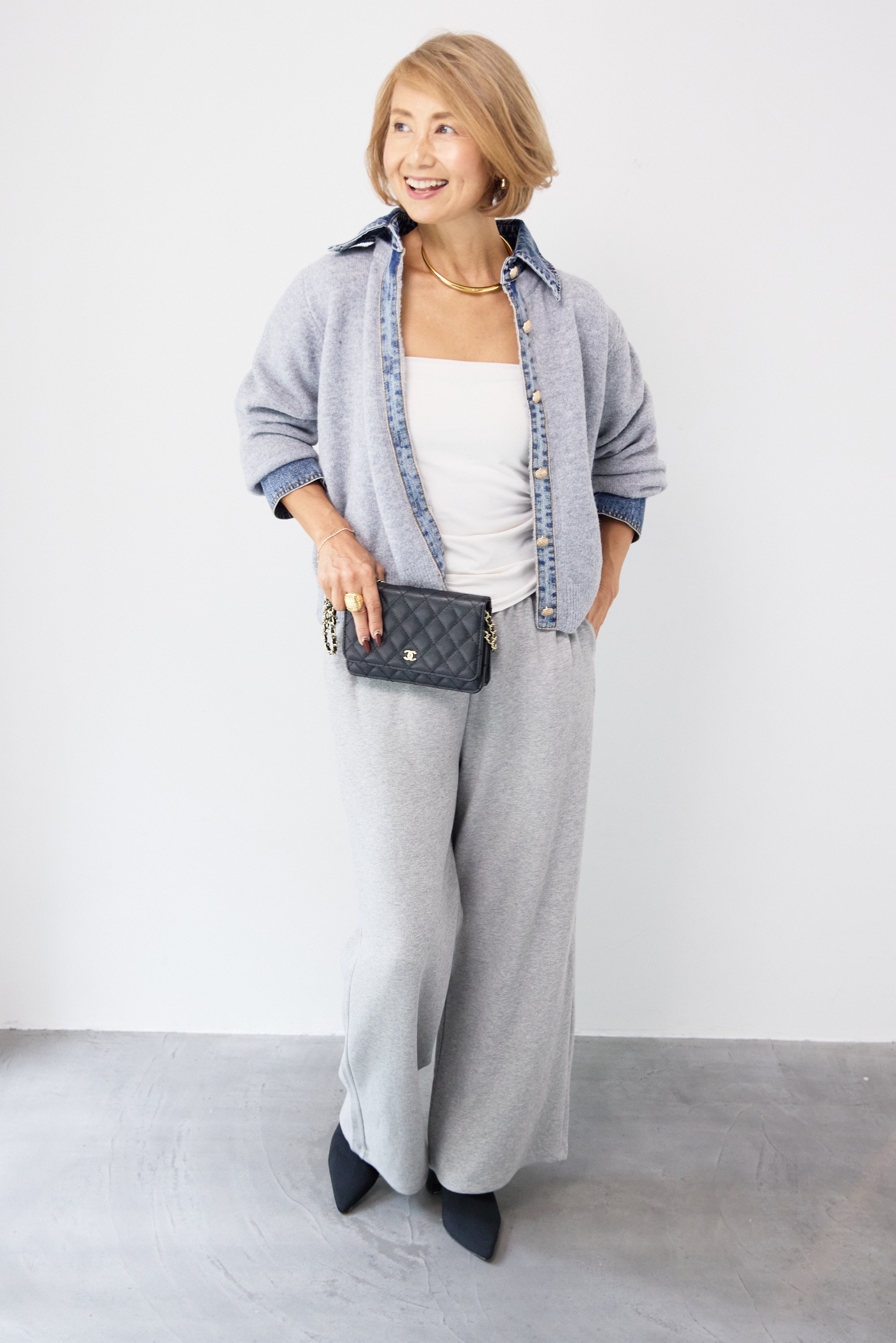 デニム×ニットシャツ – plusotoha