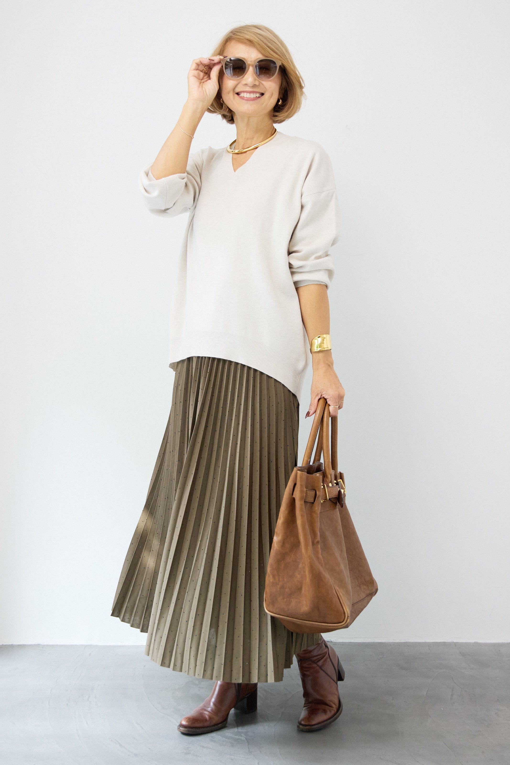 【新品・未使用】PLUS OTO.HA ジャケット+カットソー【2枚セット】 アウトレット】2wayストレッチ ノーカラージャケット 紺