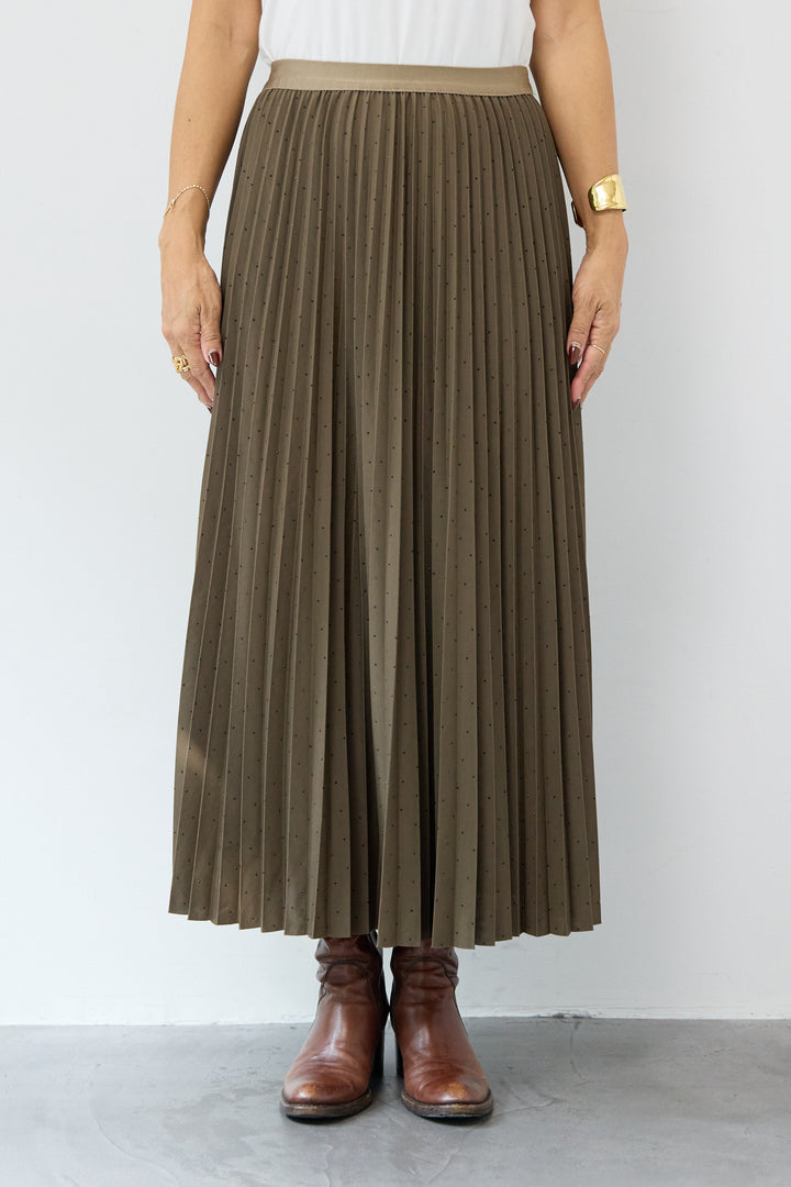 ラインストーンプリーツスカート