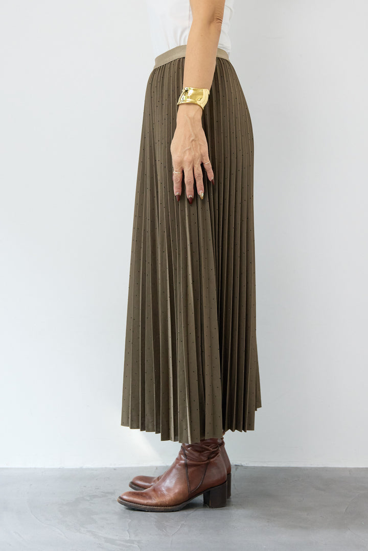 ラインストーンプリーツスカート