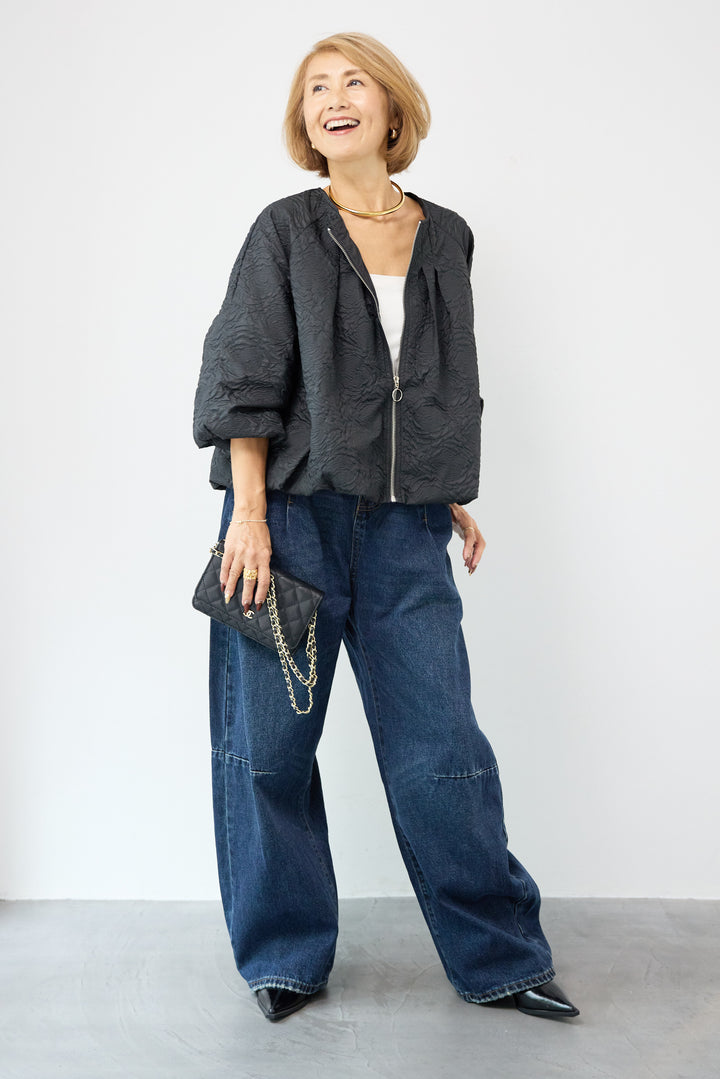 カーブデニムパンツ